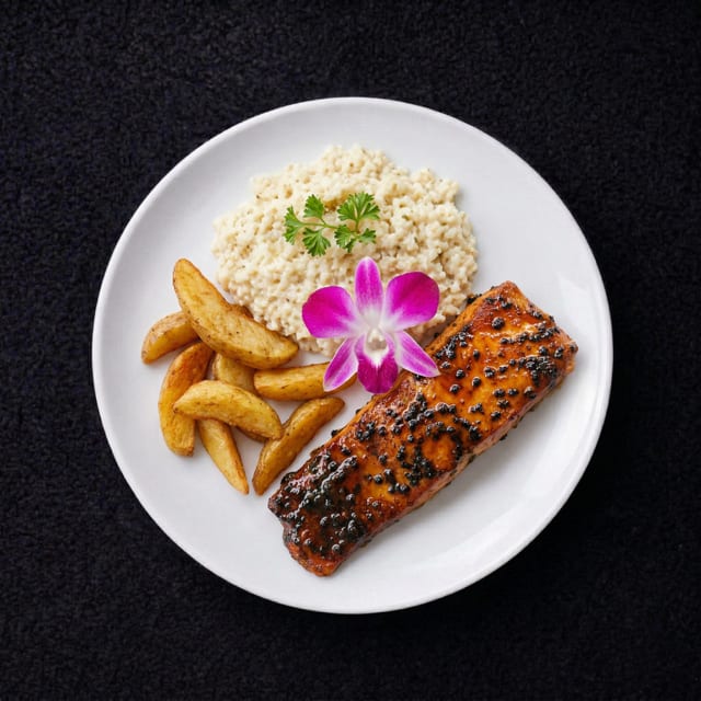 Salmon passion fruit.