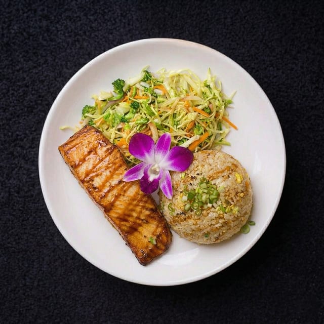 Salmon grilled.