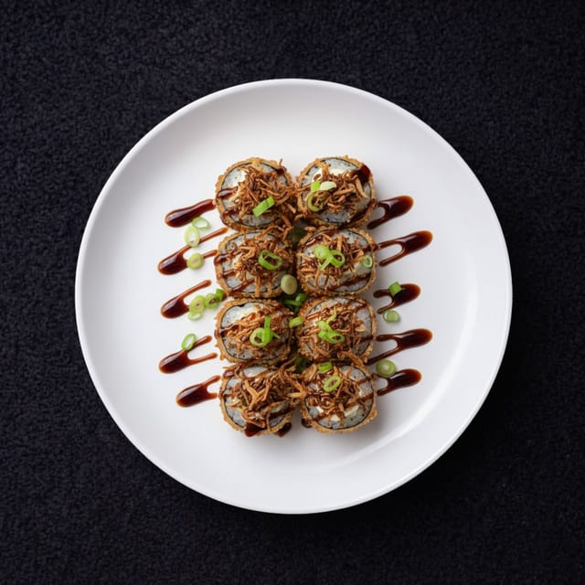 Tempura leek (hot poro).